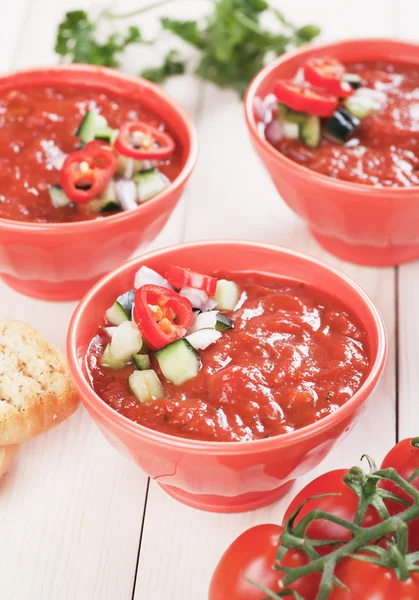 Gazpacho-Tomatensuppe — Stockfoto