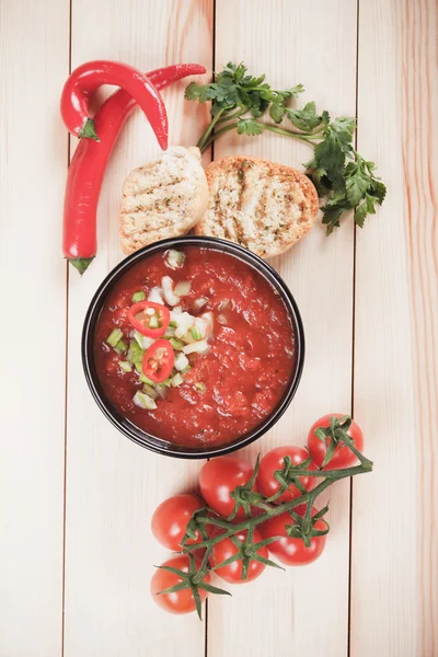 Gazpacho soppa — Stockfoto