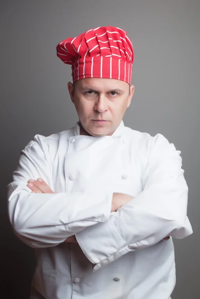 Chef con sombrero rojo — Foto de Stock