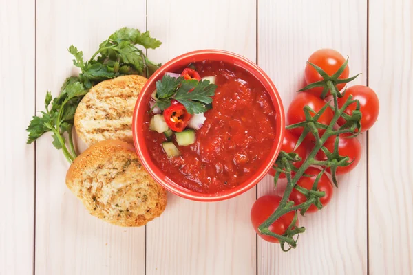 Sopa de gaspacho — Fotografia de Stock