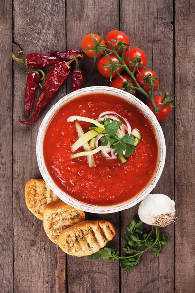 Gazpacho çorbası — Stok fotoğraf