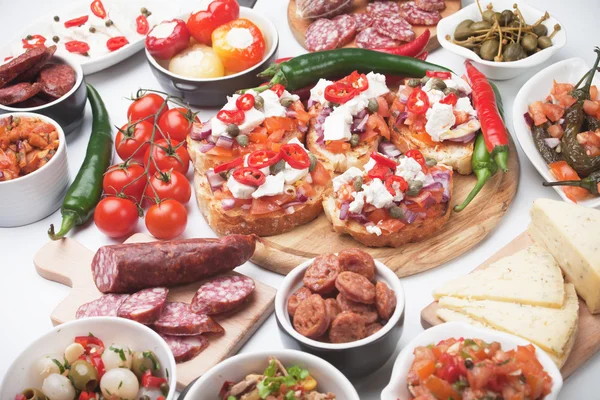 Tapas or antipasto food — Stock Photo, Image