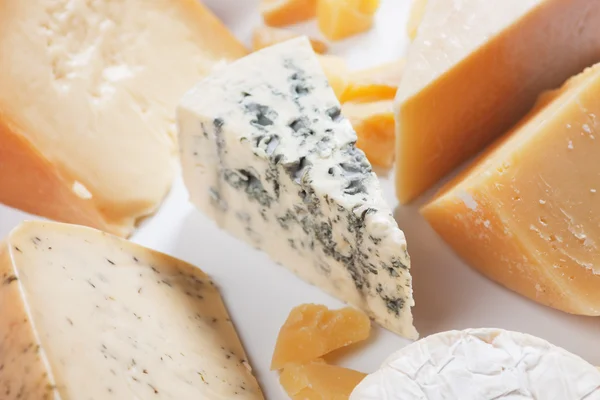 Scheibe Gorgonzola-Käse — Stockfoto
