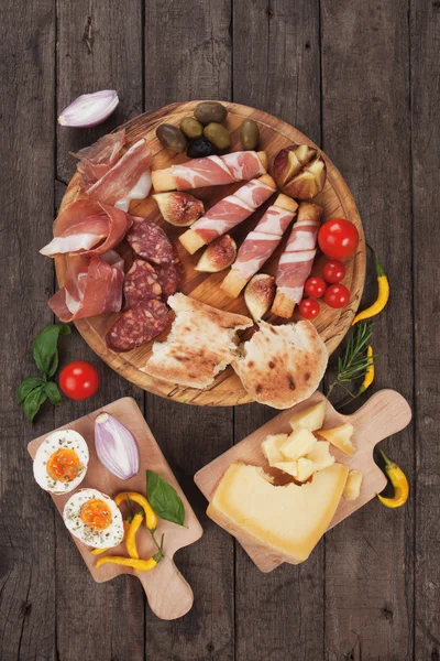 Prosciutto plaat — Stockfoto