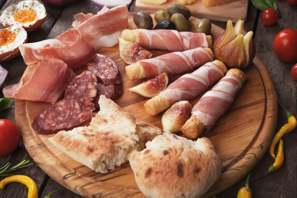 Prosciutto plattan — Stockfoto