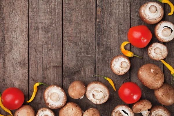 Mushroom background vignette — Stock Photo, Image