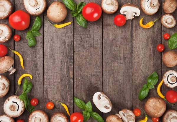 Mushroom background frame — Stock Photo, Image