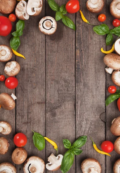 Mushroom background frame — Stock Photo, Image