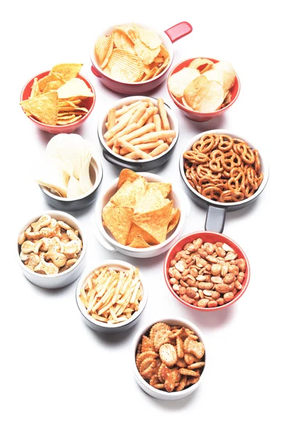 Salty snacks — Stock Photo, Image
