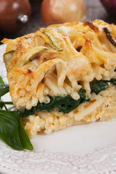 Pasticcio with chard and zucchini — Stock Photo, Image