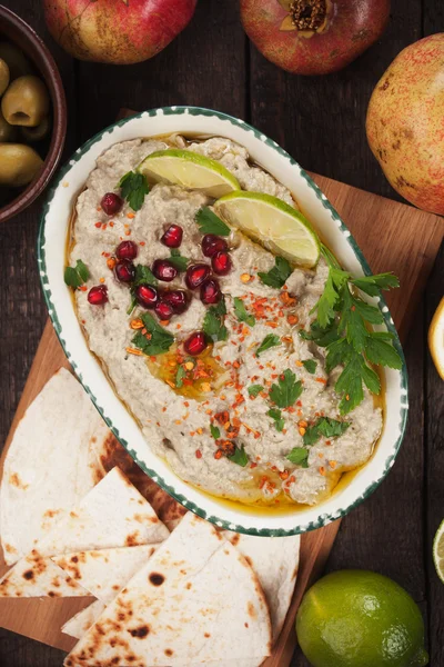 Baba ghanoush, aubergine dip — Stockfoto