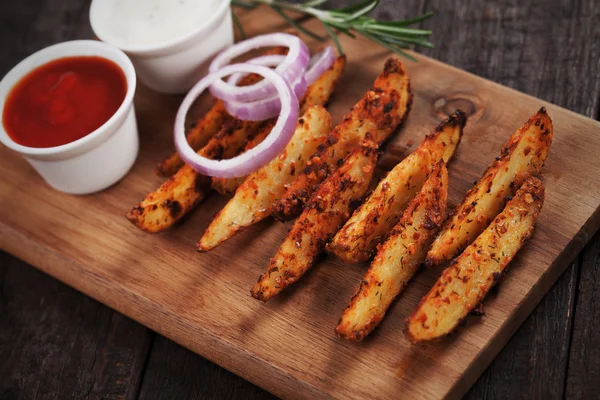 Gekruide aardappel partjes — Stockfoto