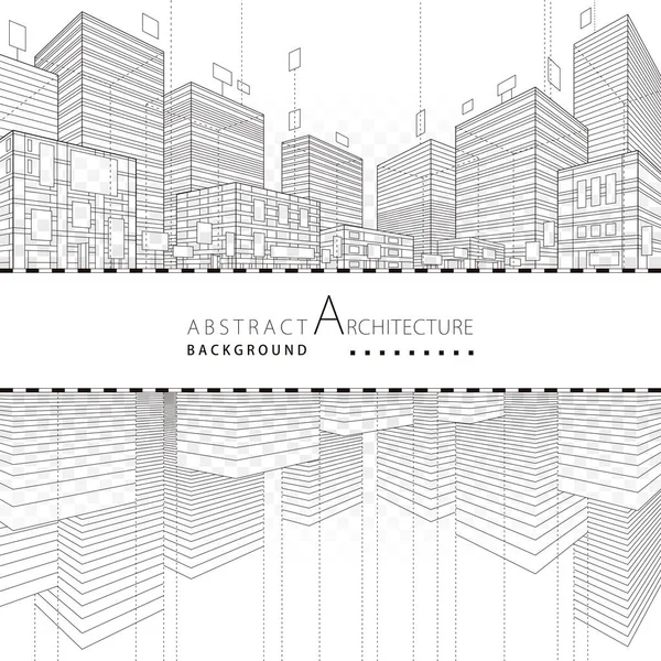 Ilustracja Architektura Wyobraźni Budowa Perspektywa Budowy Projekt Abstrakcyjny Nowoczesny Budynek Ilustracja Stockowa