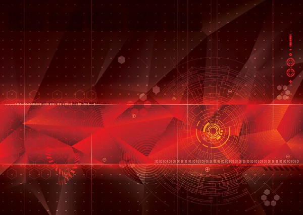 红色的技术背景 — 图库矢量图片