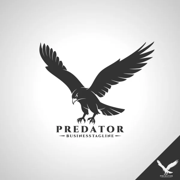 Logo Eagle Avec Concept Conception Flying Predator — Image vectorielle