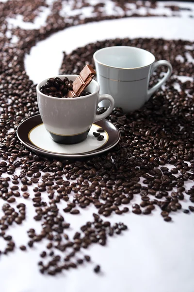 Kaffe och choklad — Stockfoto