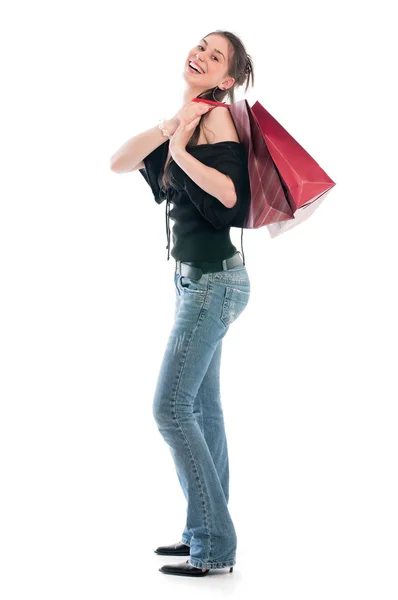 Shopping-Tjej — Stockfoto