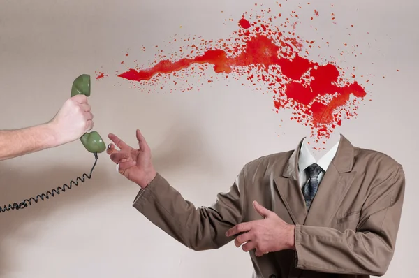 Invisible man and blood — Stock Photo, Image