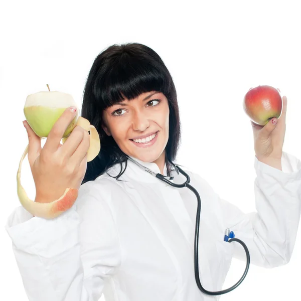 Doctor Nutritionist with Fruit — Stock Photo, Image