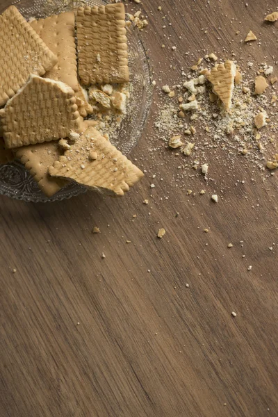 Rechthoek Cookies op tafel — Stockfoto