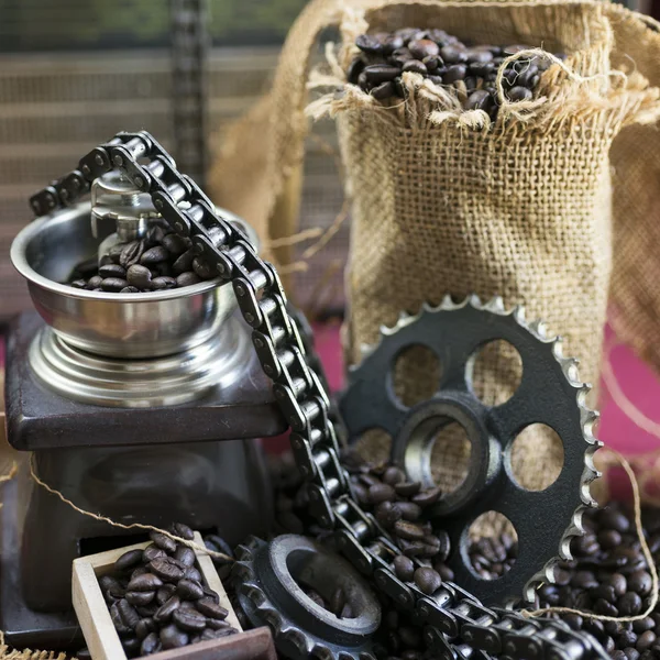 Kaffekvarn och motorn växel — Stockfoto