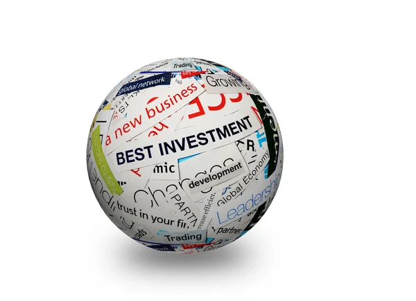 Novo negócio melhor investimento 3d — Fotografia de Stock