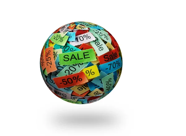 Sale  tagcloud 3d sphere — Stock Photo, Image