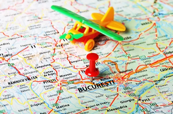 Bucuresti, Rumania mapa aeropuerto — Foto de Stock