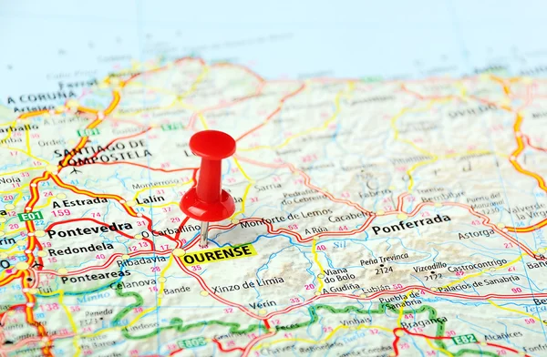 Ourense, Espanha mapa — Fotografia de Stock