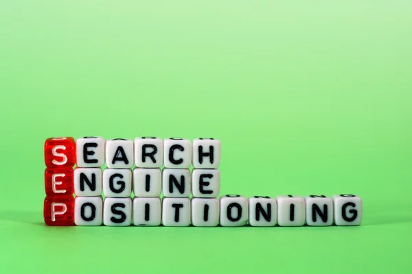 SEP Search Engine Positioning on green — Stock Photo, Image