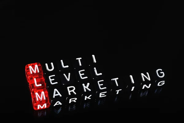 Mlm black cubes — Stock Photo, Image