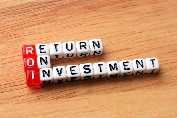 Roi Return on Investment Holz — Stockfoto