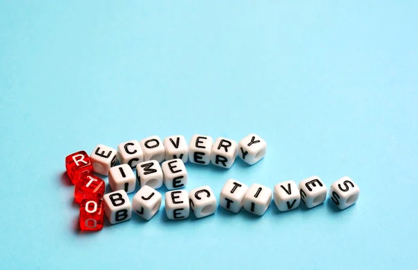 RTO Recovery Time Objectives cubes — Stock fotografie