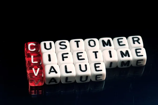 CLV Valore di vita del cliente nero — Foto Stock