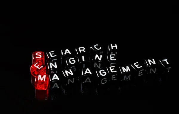 SEM Search Engine Management czarny — Zdjęcie stockowe