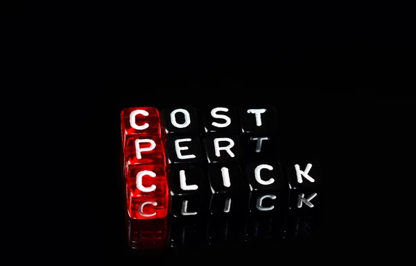 CPC Cost Per Click on black — Stock Photo, Image