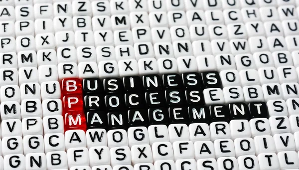 Zarządzanie procesami biznesowymi BPM czarny — Zdjęcie stockowe
