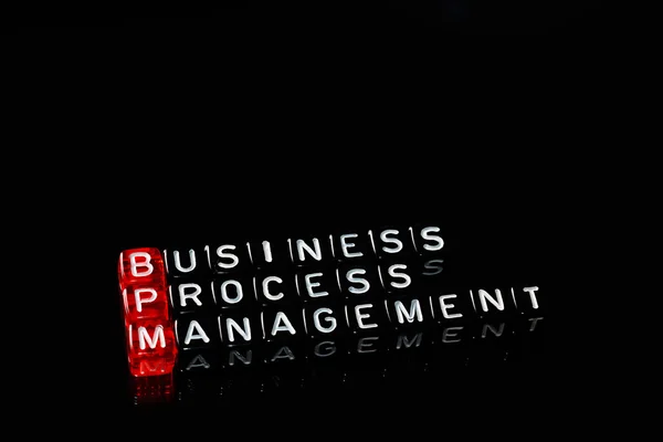 BPM Business Process Management negro —  Fotos de Stock