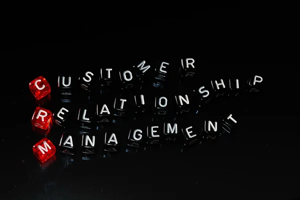 CRM consument Relationship Management zwart — Stockfoto