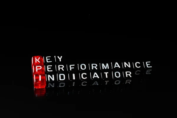 KPI kulcs előadás Indicato dobókocka fekete — Stock Fotó
