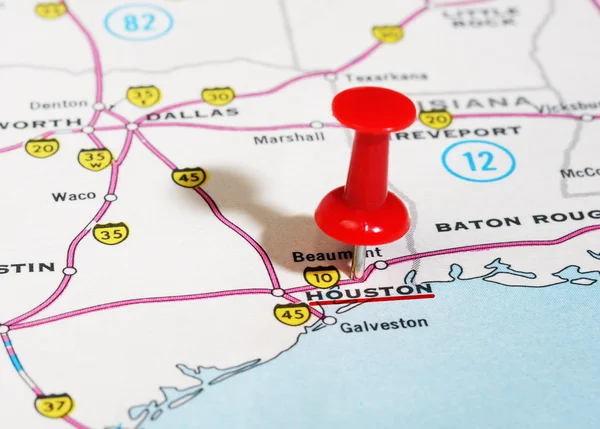 Houston USA mapa Fotos De Stock