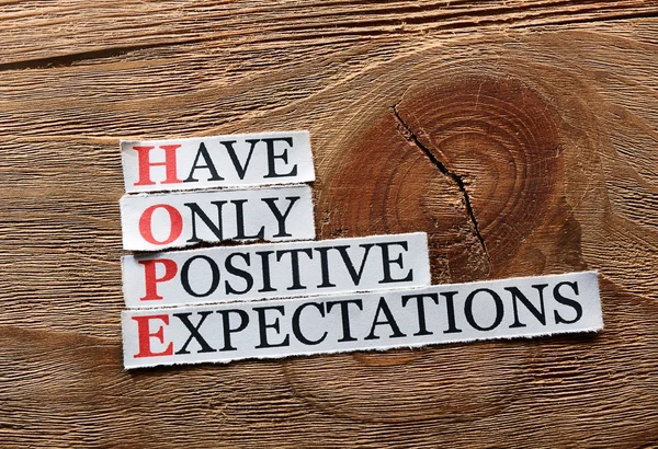 Hope  on wood — Stock Photo, Image