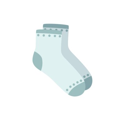 Beyaz arkaplanda el çizimi çorap tasarımının vektör çizimi izole edildi.