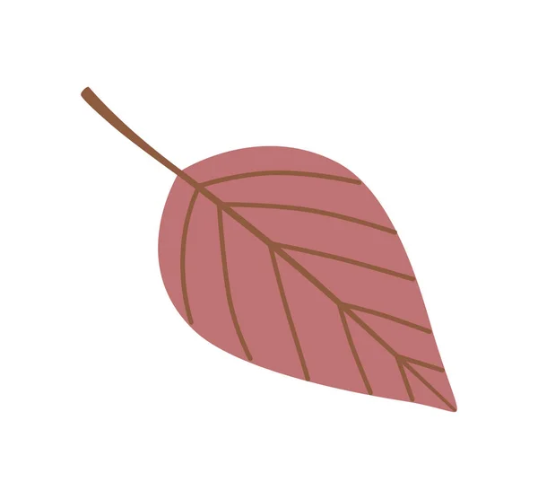 Hoja de otoño vectorial dibujada a mano en un estilo moderno. — Vector de stock