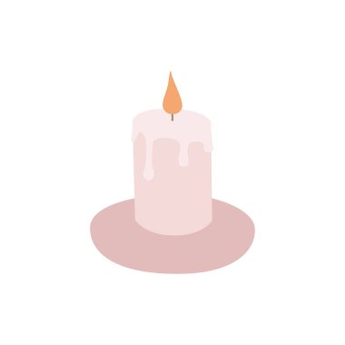 Beyaz üzerine izole edilmiş boyanmış mum..