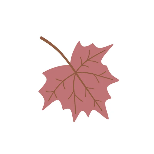 Folha de outono simples em um estilo moderno e elegante. — Vetor de Stock