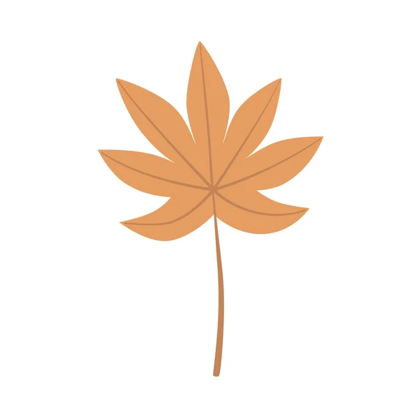 Einfaches Herbstblatt im modernen, modischen Stil. — Stockvektor