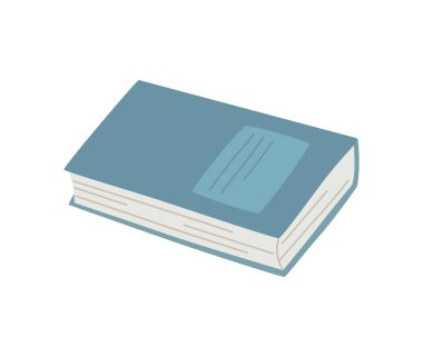 Beyazlara izole edilmiş elle çizilmiş bir kitap..