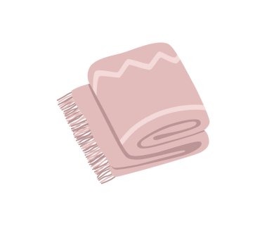 Battaniye beyaza sarılmış, rahat ev kavramı, rahatlama..