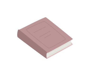 Beyazlara izole edilmiş elle çizilmiş bir kitap..